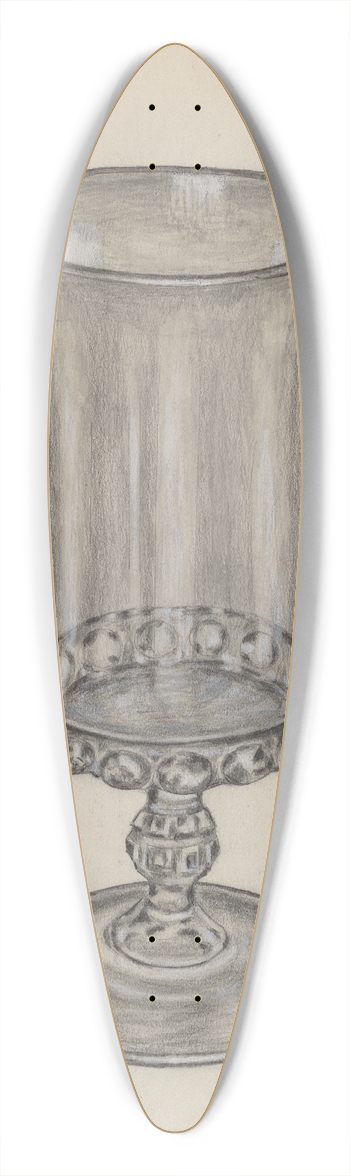 Hugh Clarke - Drinking Glass 39.3 inch art pintail longboard deck