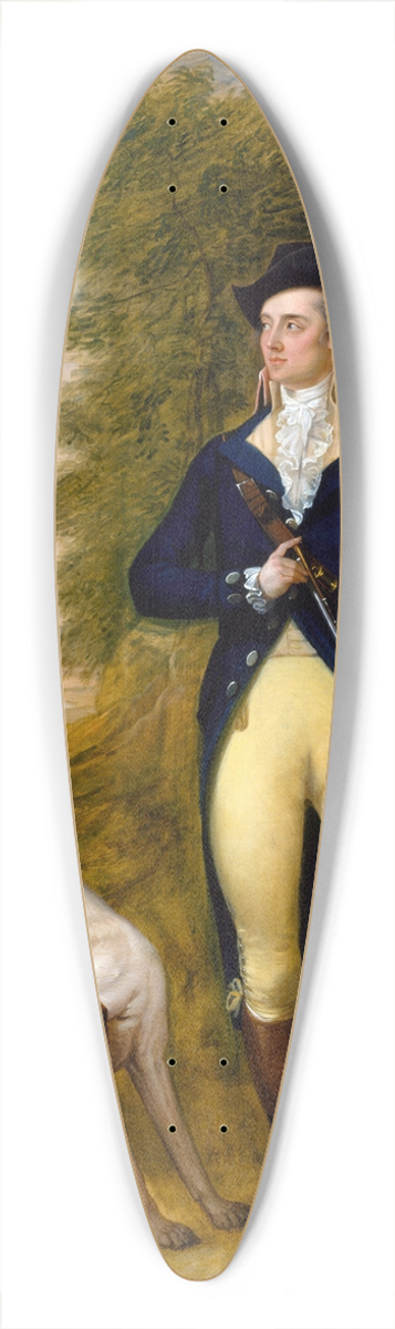 Hugh Douglas Hamilton - Portrait of a Gentleman 39.3 inch art pintail longboard deck