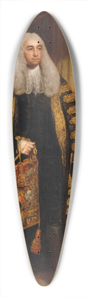 Hugh Douglas Hamilton - Portrait of John Fitzgibbon, Earl of Clare (1749-1802) 39.3 inch art pintail longboard deck
