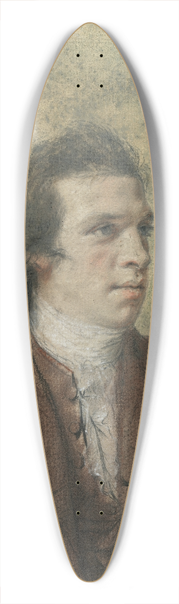 Hugh Douglas Hamilton - Portrait of Thomas Roberts (1748-1777), Artist 39.3 inch art pintail longboard deck