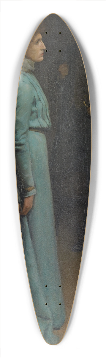 Hugh Ramsay - The lady in blue (Mr and Mrs J S MacDonald) 39.3 inch art pintail longboard deck