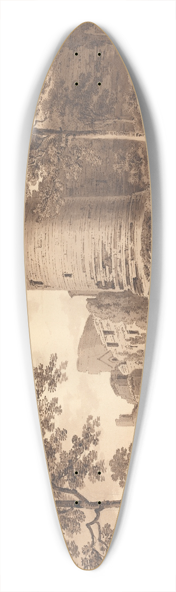 Hugh William Williams - Bothwell Castle, Lanarkshire 39.3 inch art pintail longboard deck