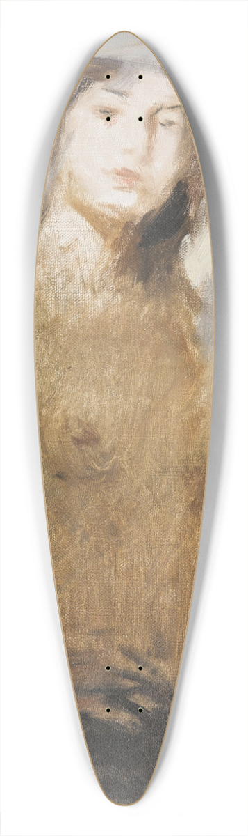 Hugo Boettinger - A Study of a Nude Girl 39.3 inch art pintail longboard deck