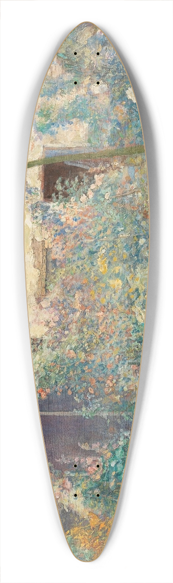 Hugo Charlemont - A Blossoming Garden 39.3 inch art pintail longboard deck