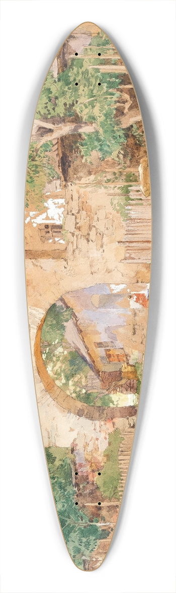 Hugo Darnaut - Spring mood at a farm in the Waldviertel 39.3 inch art pintail longboard deck