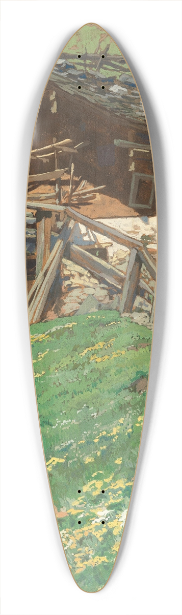 Hugo Hodiener - An Alpine lodge 39.3 inch art pintail longboard deck