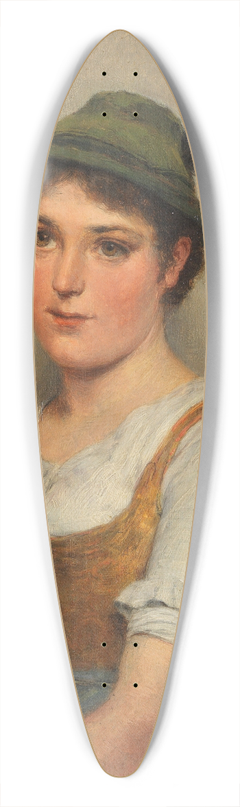 Hugo Kauffmann - Junges Mdel mit grnem Hut 39.3 inch art pintail longboard deck