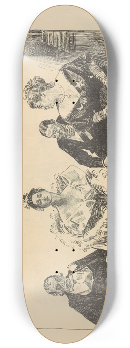 Charles Dana Gibson - The American girl abroad 8.25 inch art skate deck