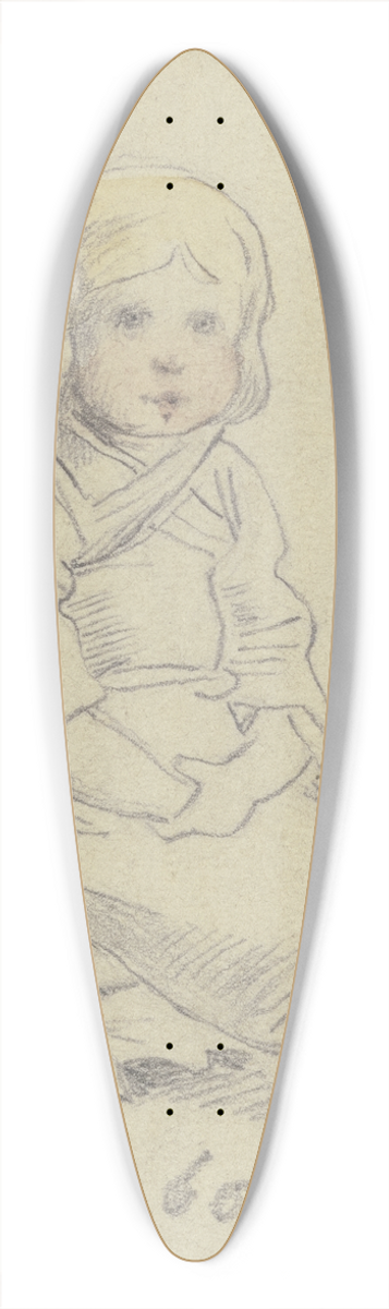 Hugo Kauffmann - Kleines Mdchen auf der Erde sitzend 39.3 inch art pintail longboard deck
