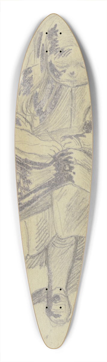 Hugo Kauffmann - Schreibendes kleines Mdchen 39.3 inch art pintail longboard deck