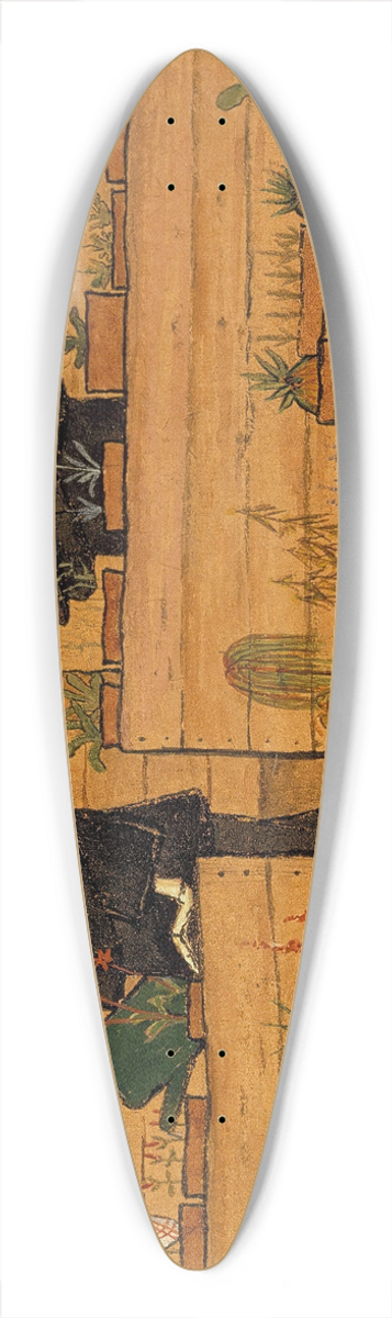 Hugo Simberg - The Garden Of Death 39.3 inch art pintail longboard deck