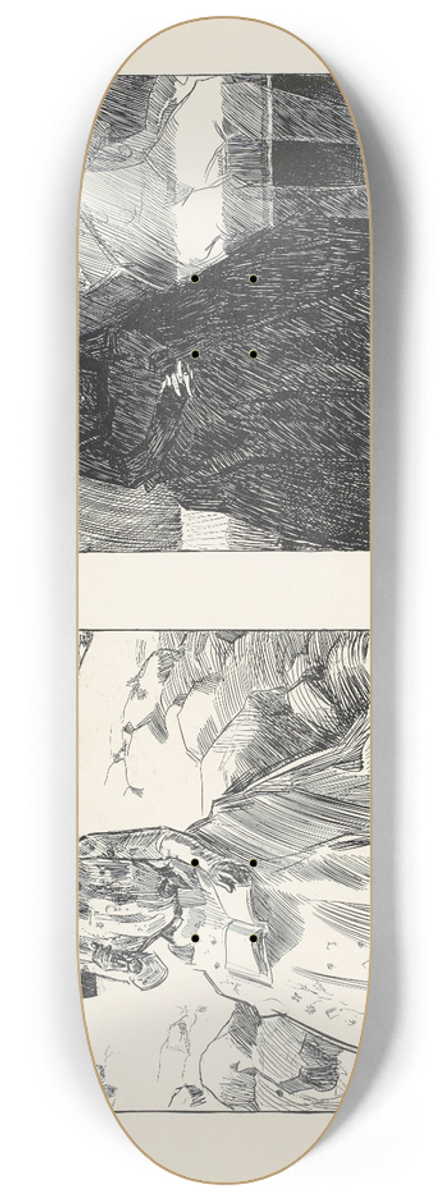 Charles Dana Gibson - The Chaperone ; The Evening 8.25 inch art skate deck