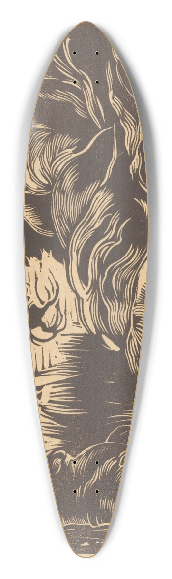 Huib Luns - Pomona 39.3 inch art pintail longboard deck