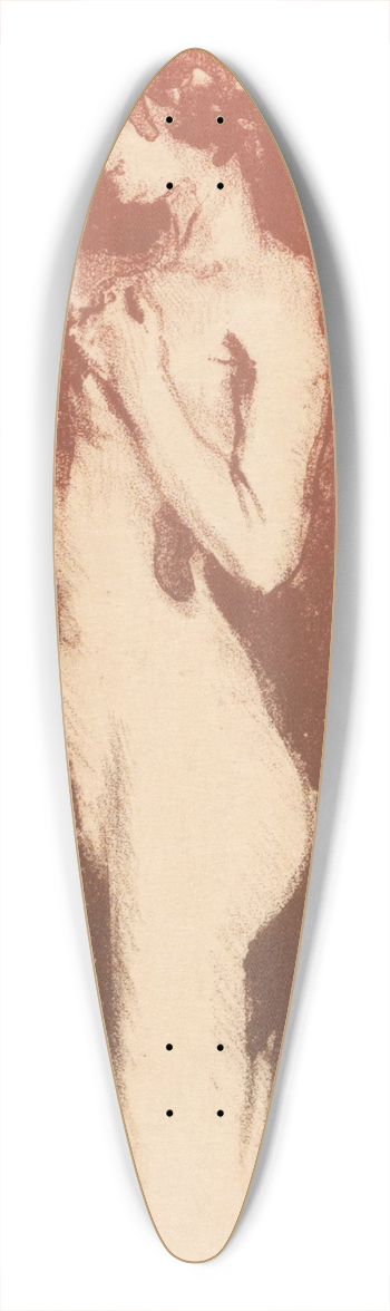 Huib Luns - Staande naakte vrouw 39.3 inch art pintail longboard deck