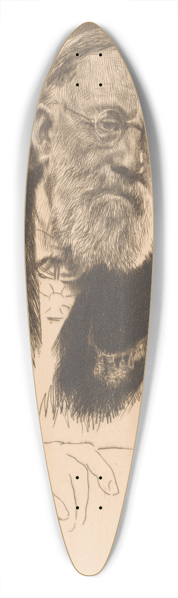 Huib Luns - Zelfportret 39.3 inch art pintail longboard deck