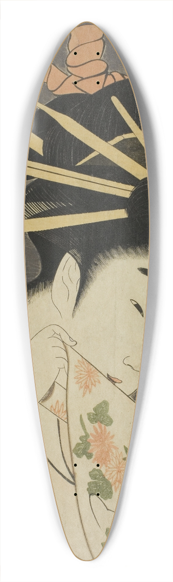 Ichirakutei Eisui - The Courtesan Senzan of the Chojiya, from the series Beauties of the Five Festivals (Bijin gosekku) 39.3 inch art pintail longboard deck