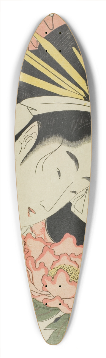Ichirakutei Eisui - The Courtesan Somenosuke of the Matsubaya 39.3 inch art pintail longboard deck