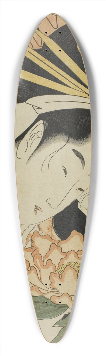 Ichirakutei Eisui - The Courtesan Somenosuke of the Matsubaya 39.3 inch art pintail longboard deck