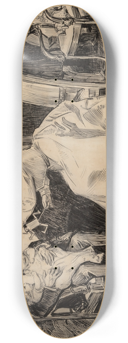 Charles Dana Gibson - The Education of Mr. Pipp 8.25 inch art skate deck