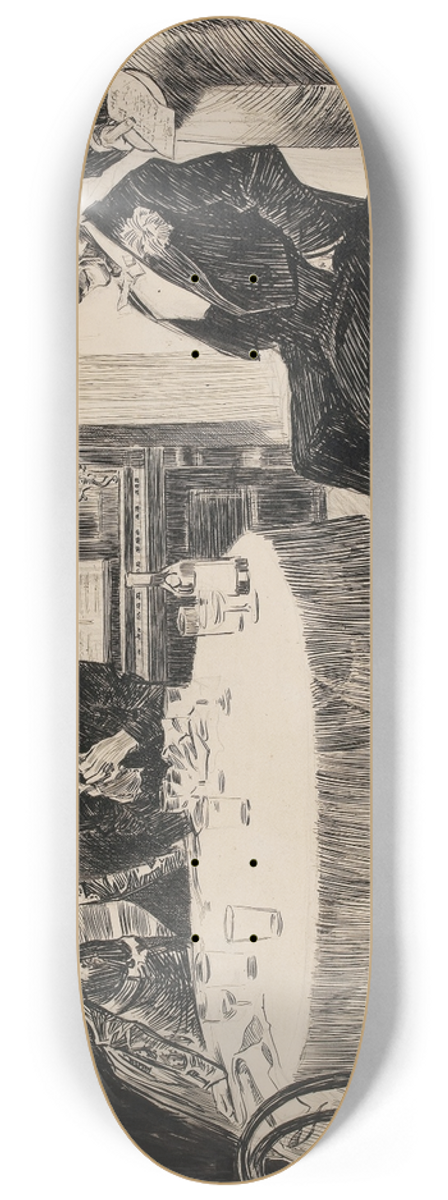Charles Dana Gibson - The Education of Mr. Pipp 8.25 inch art skate deck