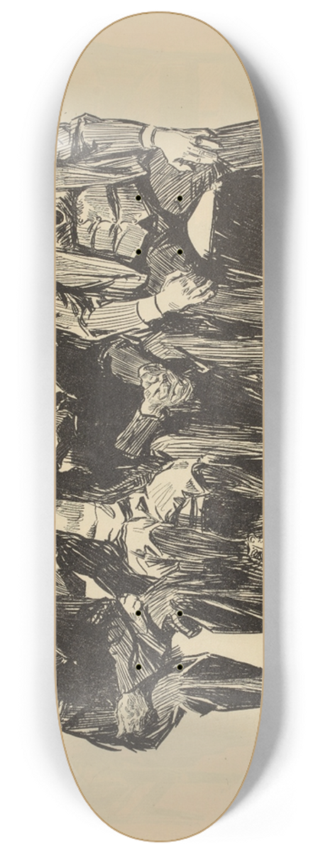 Charles Dana Gibson - The eleventh inning 8.25 inch art skate deck