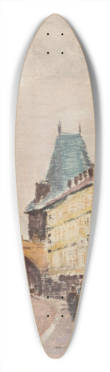 Ignacy Pinkas - Entrance to Charles Bridge in Prague 39.3 inch art pintail longboard deck