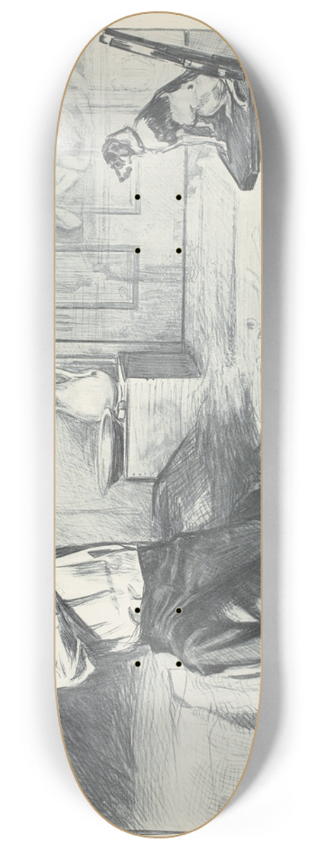Charles Dana Gibson - The Fallen Star 8.25 inch art skate deck