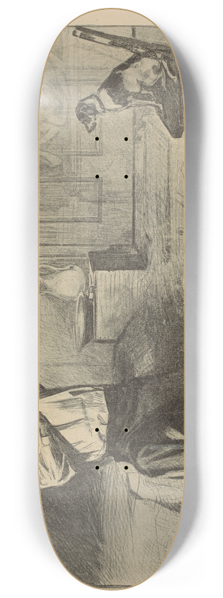 Charles Dana Gibson - The fallen star 8.25 inch art skate deck