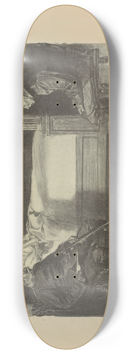 Charles Dana Gibson - The fellows story was rudely told. 8.25 inch art skate deck