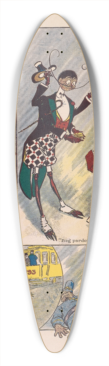 Ike Morgan - The Woggle-Bug book Pl.04 39.3 inch art pintail longboard deck