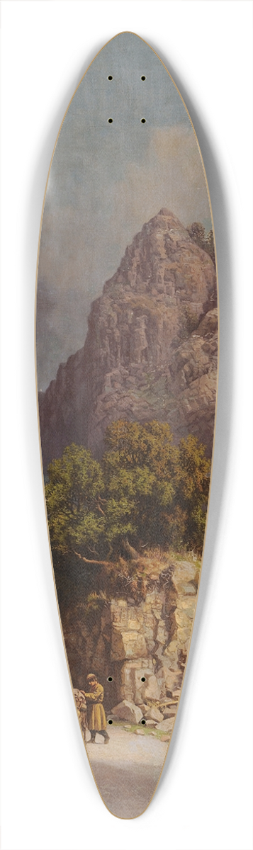 Ilya Nikolaevich Zankovsky - Ox-Drawn Cart In The Mountains 39.3 inch art pintail longboard deck