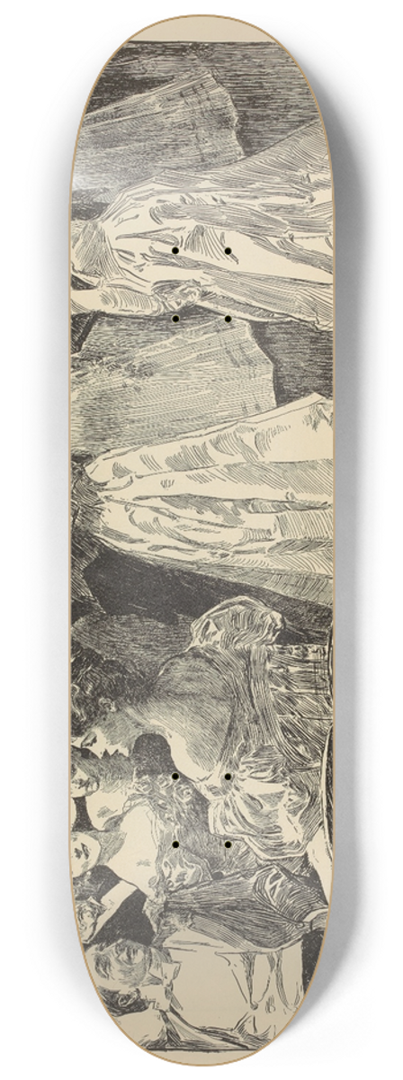 Charles Dana Gibson - The hunt ball 8.25 inch art skate deck