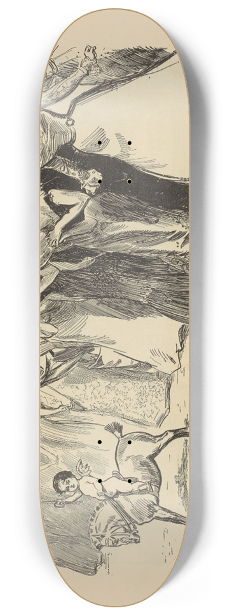 Charles Dana Gibson - The invincible army 8.25 inch art skate deck