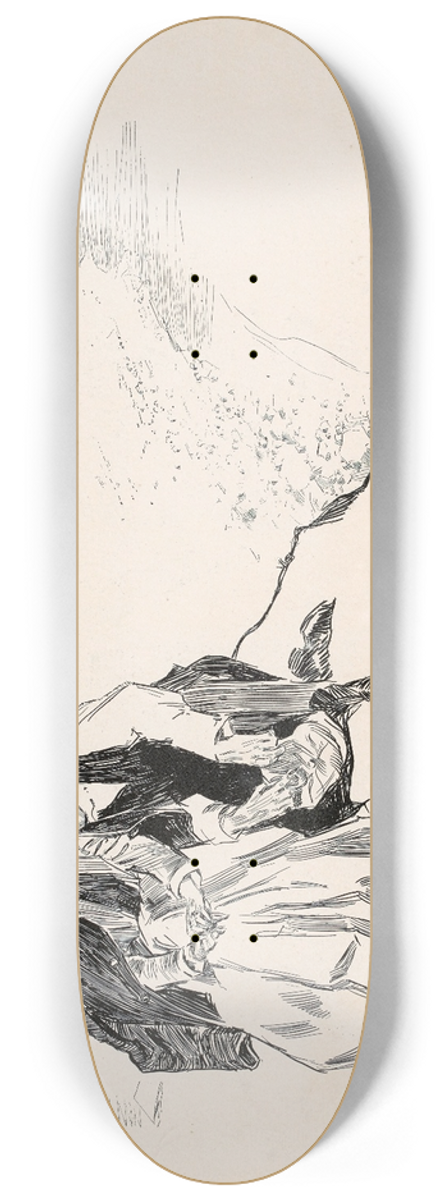 Charles Dana Gibson - The last day of summer 8.25 inch art skate deck