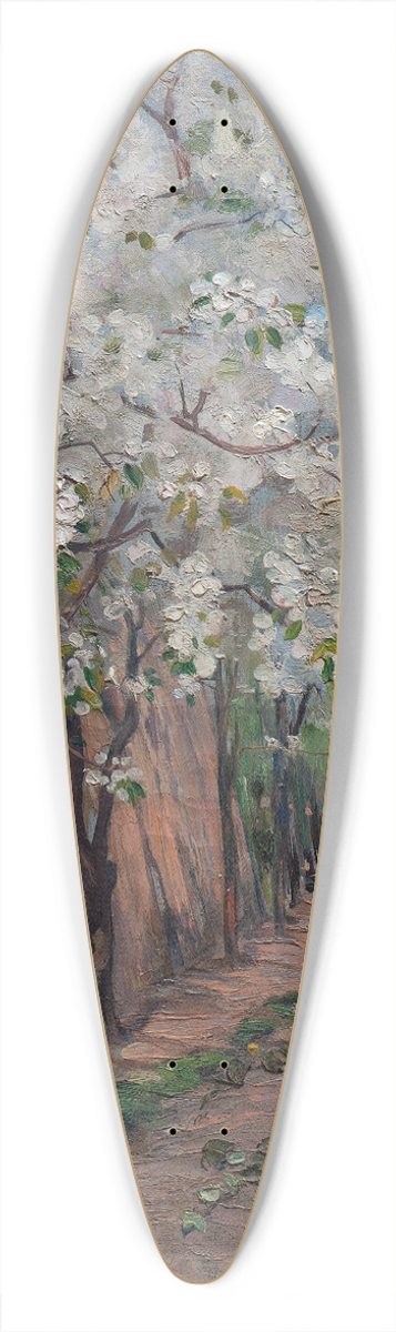 Ingeborg Eggertz - Cherry Blossom 39.3 inch art pintail longboard deck