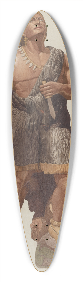 Ingrid Selmer-Larsen - Figurehead  Indian 39.3 inch art pintail longboard deck