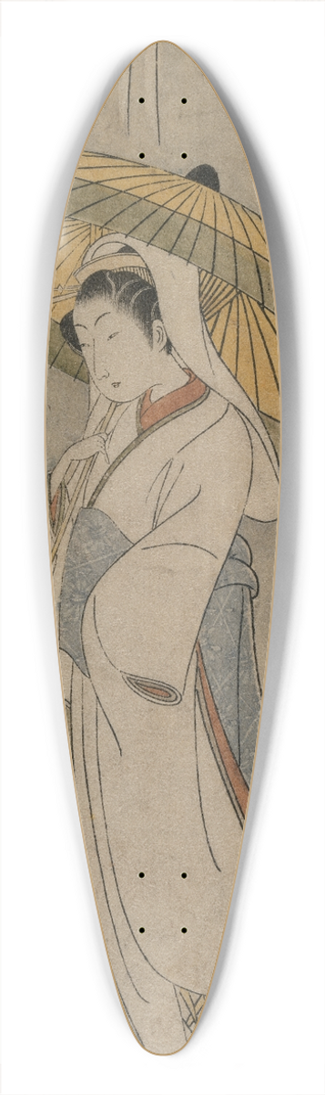 Ippitsusai Bunch - Segawa Kikunojo II as the Heron Maiden (from the series Ichimura Theater) 39.3 inch art pintail longboard deck