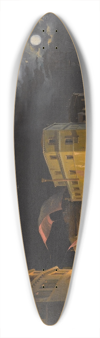 Ippolito Caffi - Festival in Venice 39.3 inch art pintail longboard deck