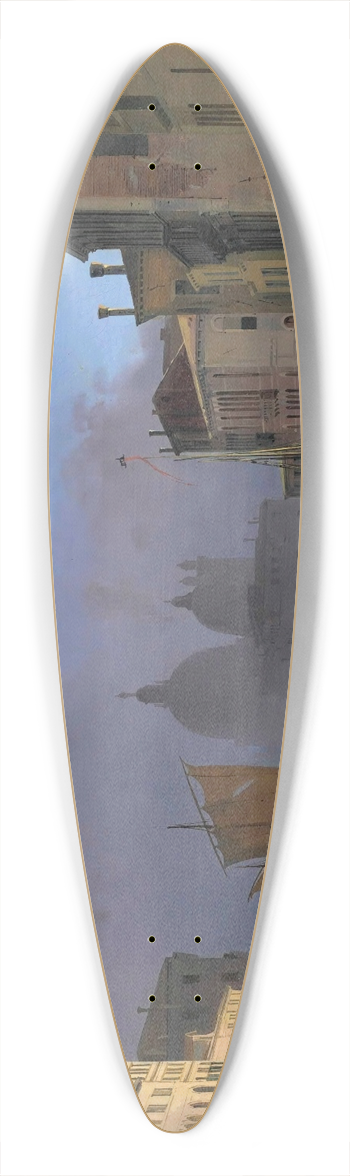 Ippolito Caffi - The Grand Canal, Venice, From The Ponte Dellaccademia, With Santa Maria Della Salute 39.3 inch art pintail longboard deck