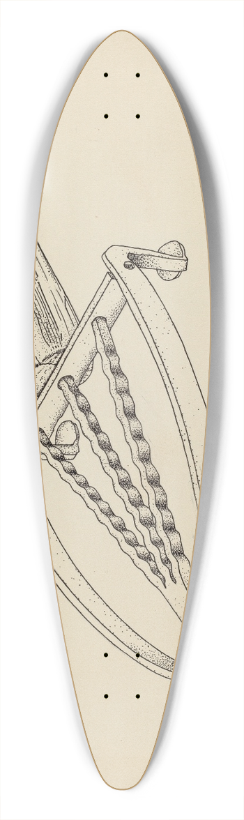 Irene Lawson - Flat Iron Holder 39.3 inch art pintail longboard deck
