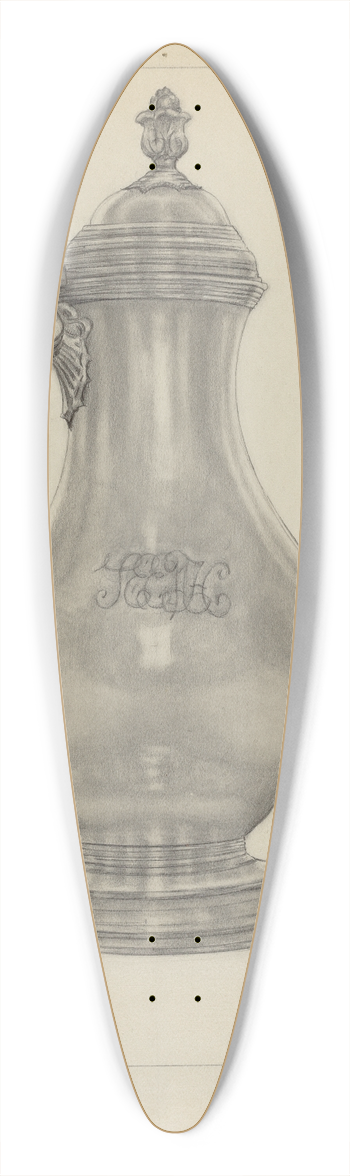 Irene Malawicz - Silver Coffee Pot 39.3 inch art pintail longboard deck