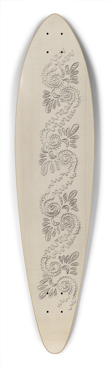 Irene M. Burge - Dress (detail) 39.3 inch art pintail longboard deck