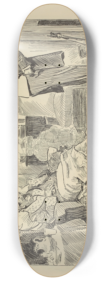 Charles Dana Gibson - The morning after 8.25 inch art skate deck