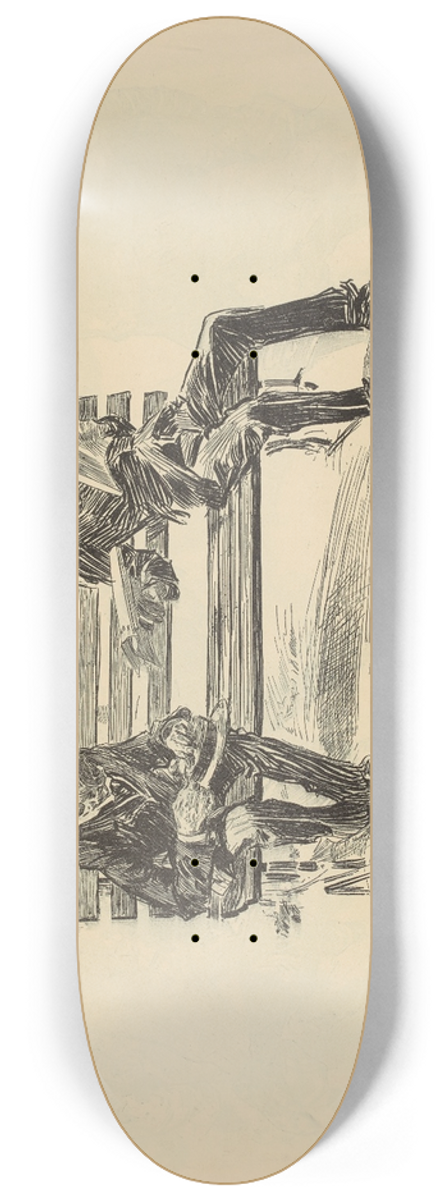 Charles Dana Gibson - The morning after election day 8.25 inch art skate deck