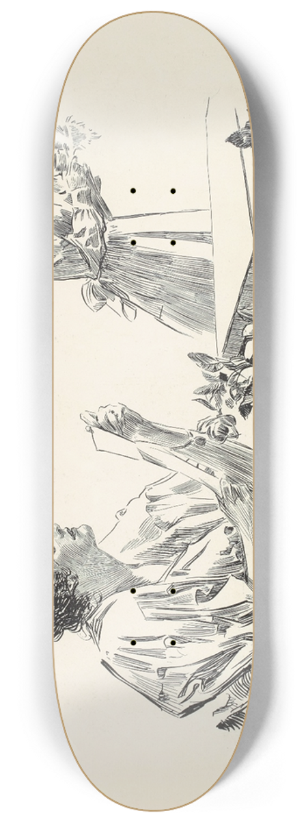 Charles Dana Gibson - The morning note 8.25 inch art skate deck