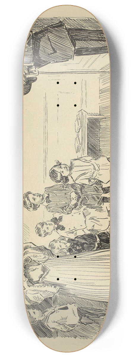 Charles Dana Gibson - The new pupil 8.25 inch art skate deck