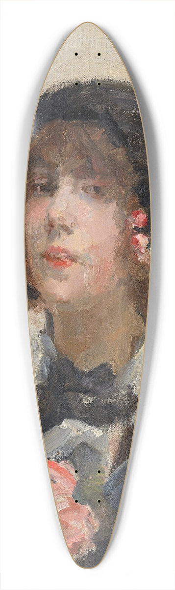 Isaac Israls - Portrait of a Woman 39.3 inch art pintail longboard deck