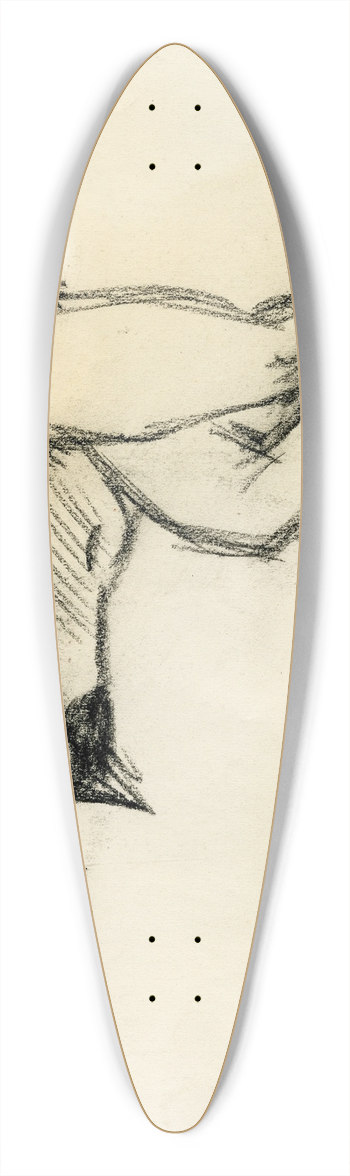 Isaac Israls - Vooroverliggend vrouwelijk naakt 39.3 inch art pintail longboard deck