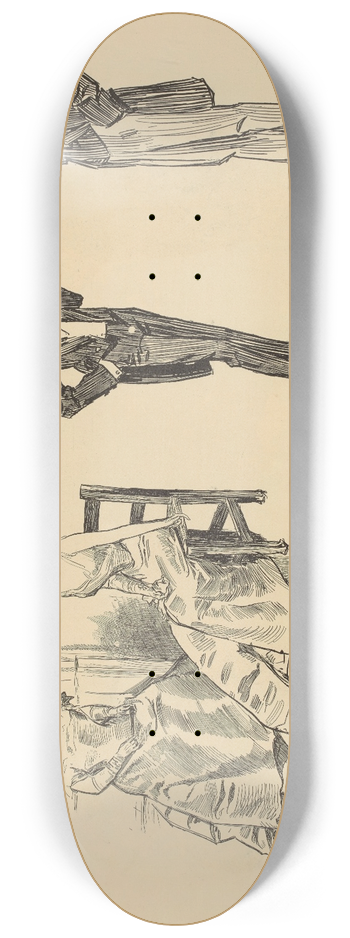 Charles Dana Gibson - The proper education 8.25 inch art skate deck