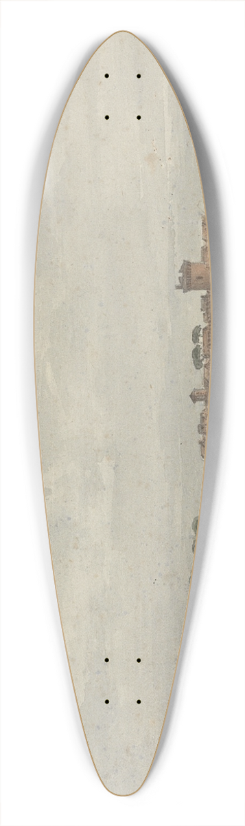 Isaac Weld - Castle of Ostia and Porte Trojan 39.3 inch art pintail longboard deck